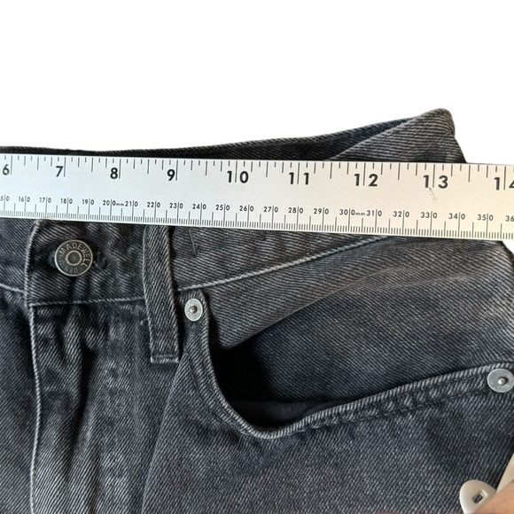 Madewell Baggy Straight Gray Black Denim Jeans Loose Womens Size 26 - Picture 4 of 8